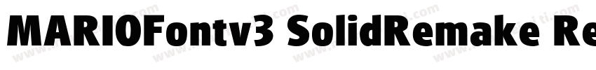 MARIOFontv3 SolidRemake Regular字体转换